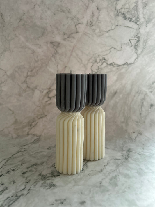 Two Toned Pillar Candle