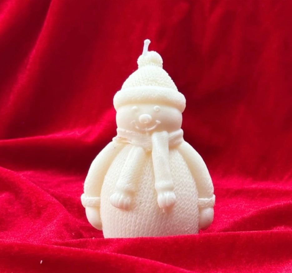 Mr Snowman Candle